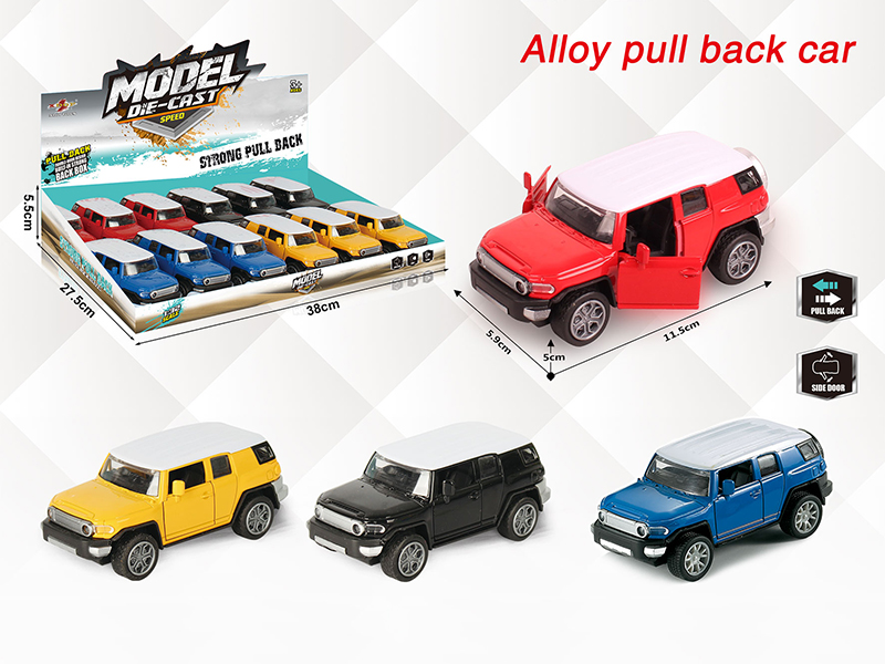 1:32 Toyota FJ Pull Back Alloy Open Door Car(12PCS)