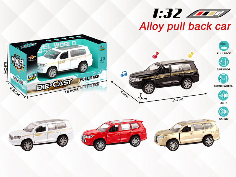 1:32 Lexus Pull Back Alloy Open Door Car With Light And Music