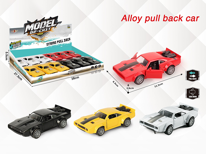 1:32 Dodge Pull Back Alloy Open Door Car(12PCS)