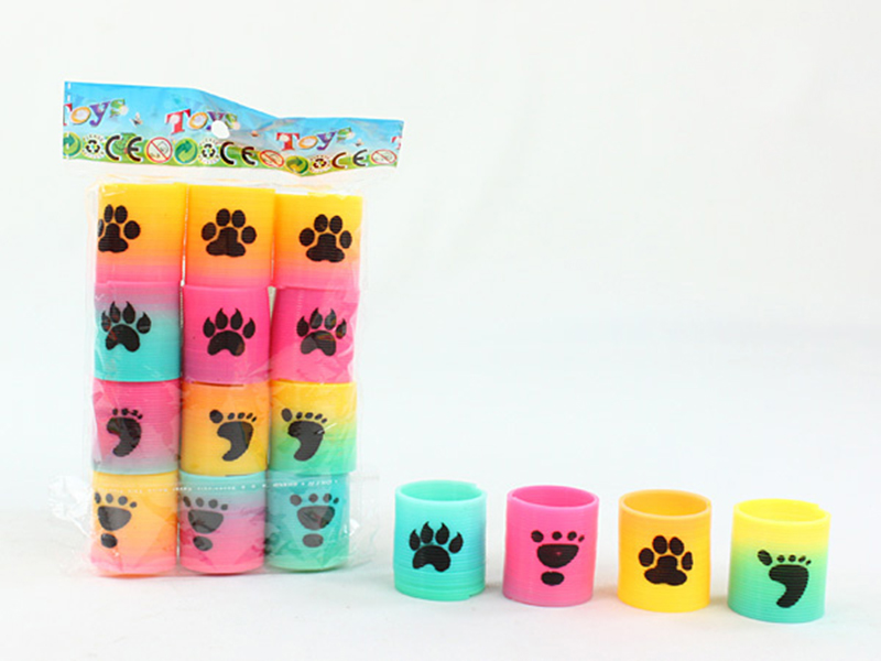 12pcs Footprints Pattern Rainbow Circle