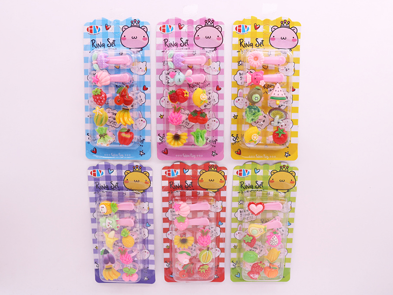 Children's Ring Hairpin Jewelry Set