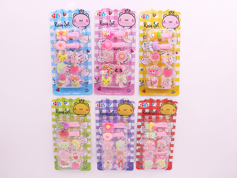 Children's Ring Hairpin Jewelry Set