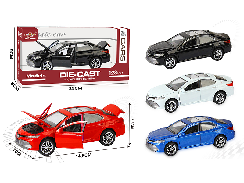 1:28 Camry Open Doors Alloy Pull Back Car