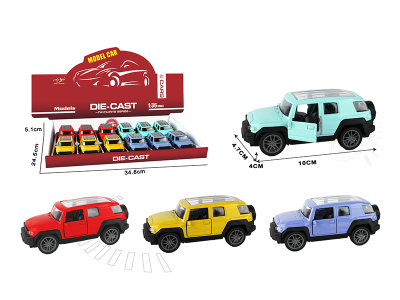 1:36 FJ Cruiser Open Doors Alloy Pull Back Car(12PCS)