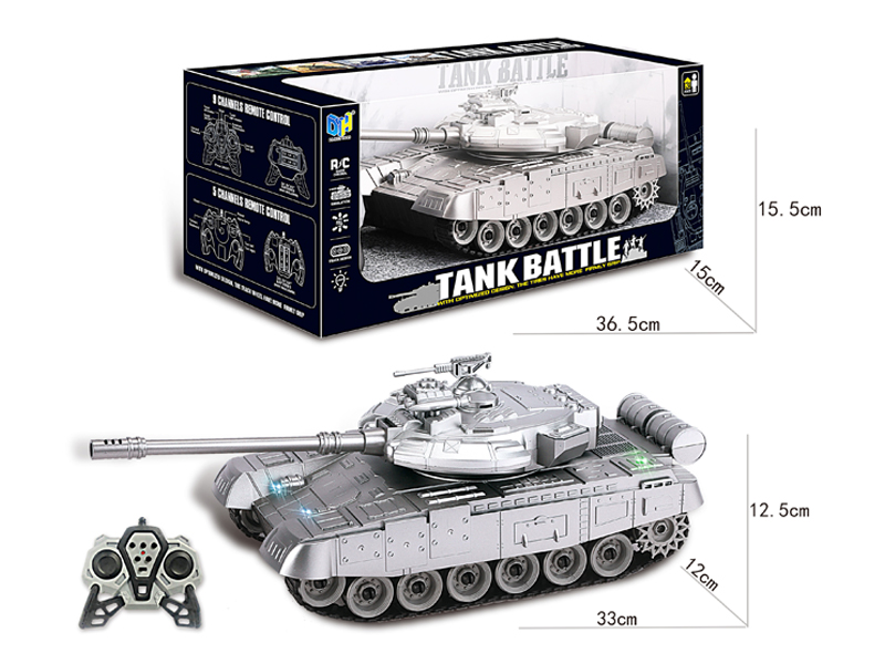 2.4G 9Ch R/C Tank Car With Light And Music