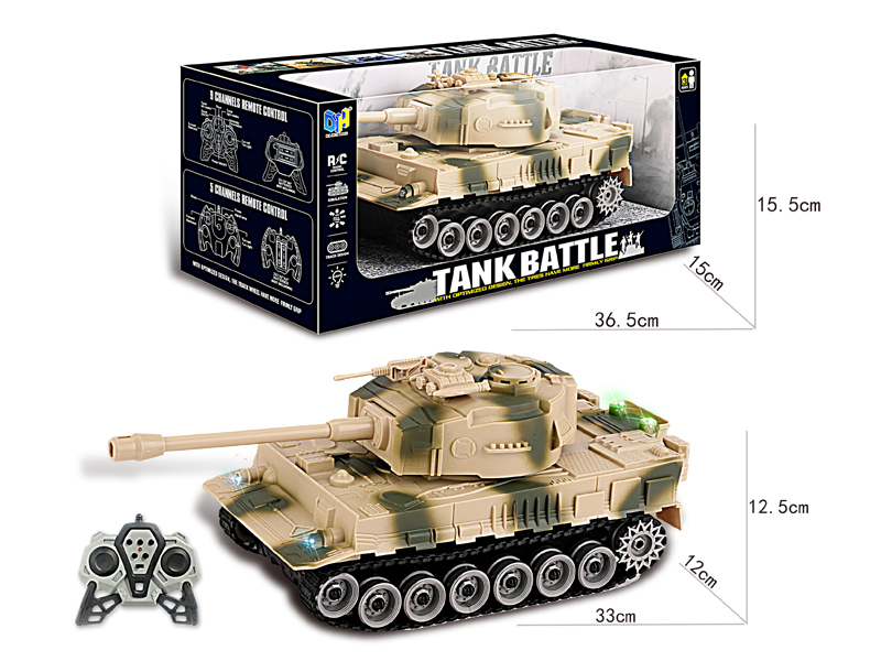 2.4G 9Ch R/C Tank Car With Light And Music