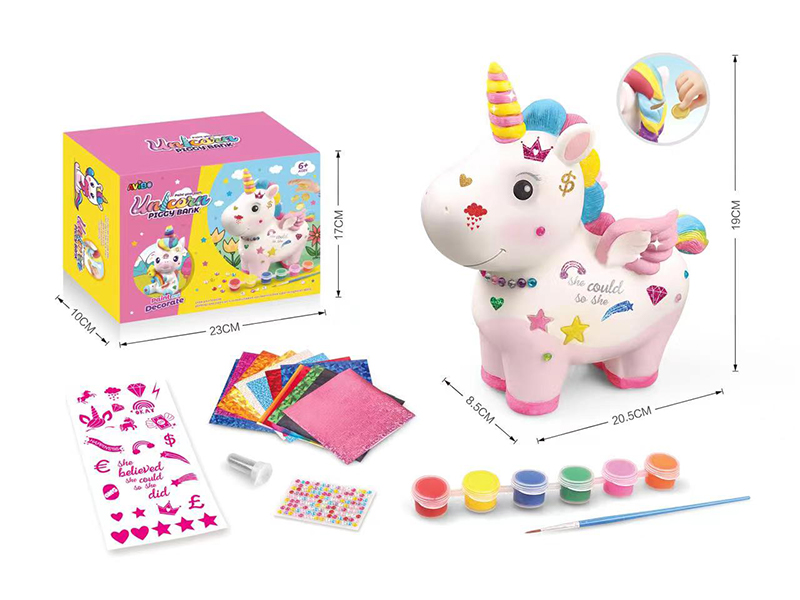DIY Unicorn Painted Money Bank