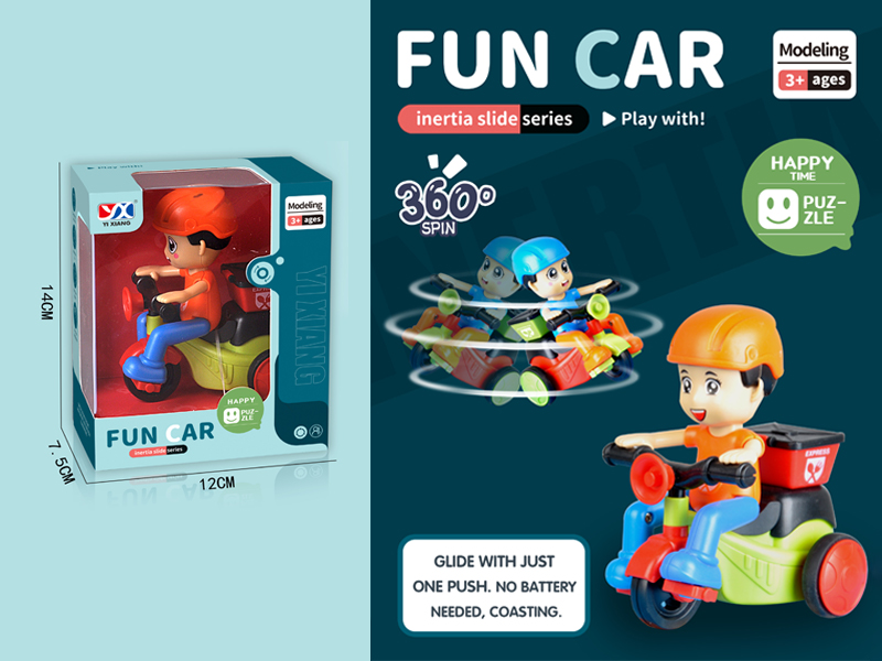 6Pcs Friction Stunt Tricycle