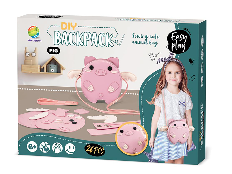 DIY Cartoon Pig Shoulder Bag