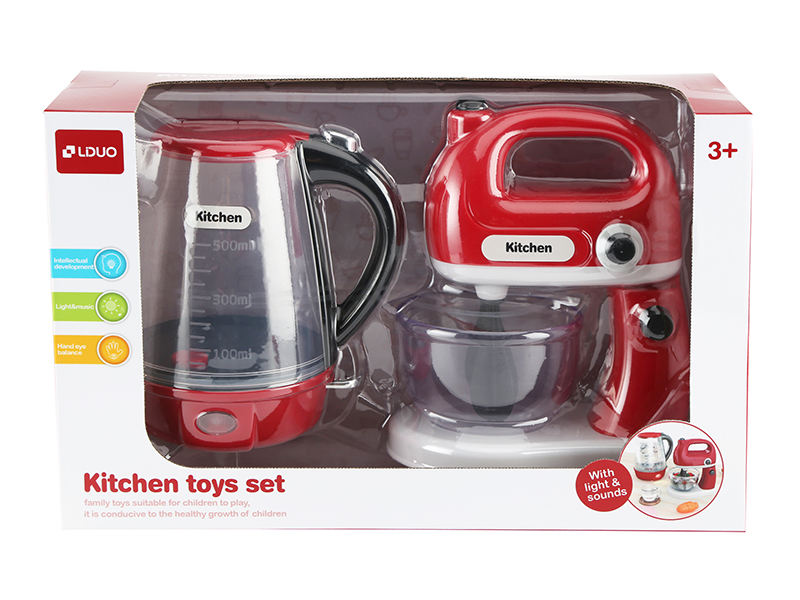 Simulated Electric Kettle With Sound And Light + Electric Blender