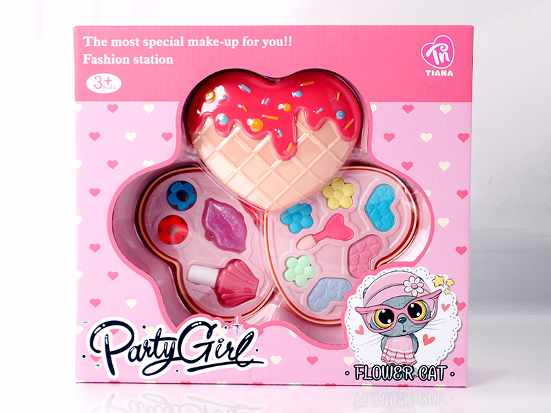 Heart-Shaped Cookie Makeup Box 2 Layers