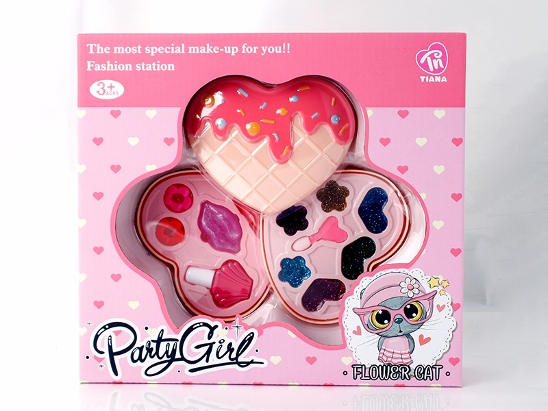 Heart-Shaped Cookie Makeup Box 2 Layers