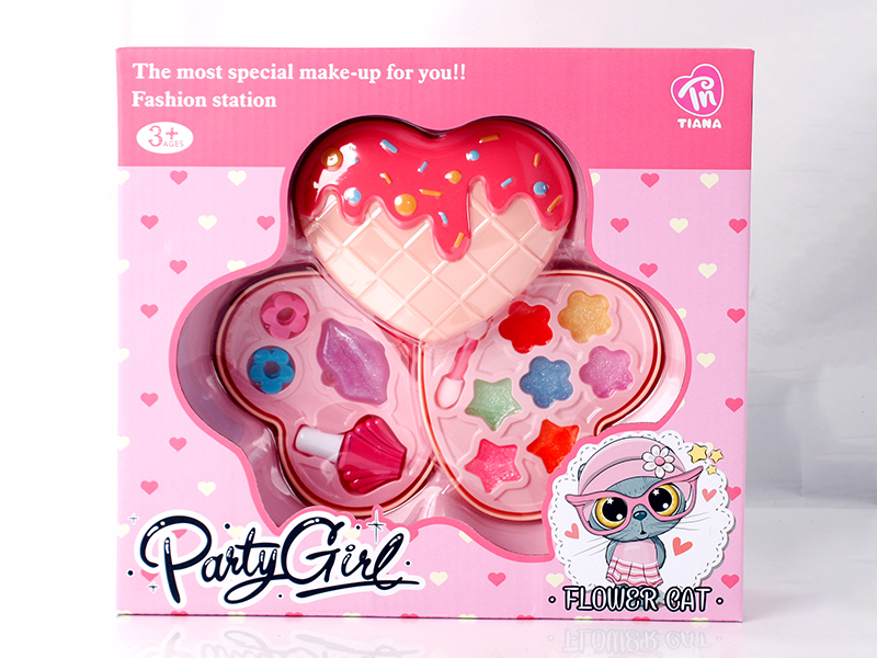 Heart-Shaped Cookie Makeup Box 2 Layers