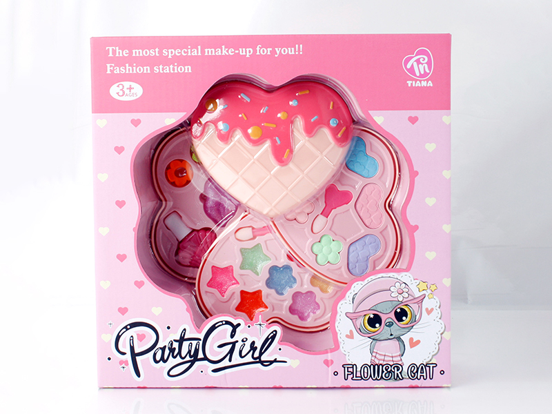Heart-Shaped Cookie Makeup Box 3 Layers