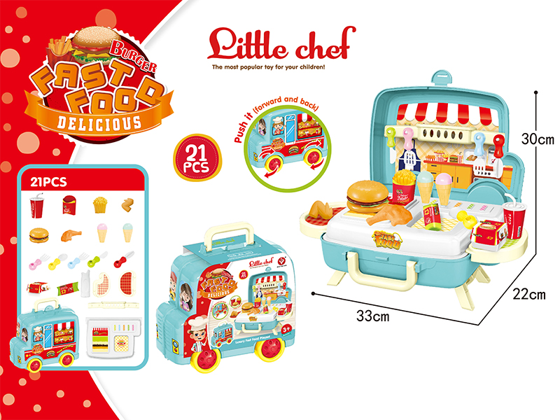 21PCS Fast Food Toy Car