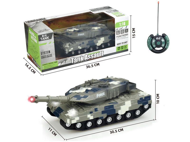 1:16 27Mhz 4Ch R/C Russian German Leopard 2A7 Tank