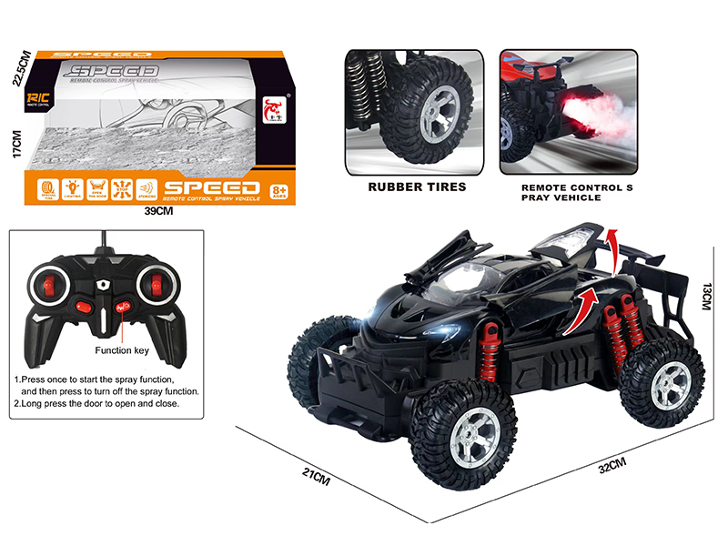 One Button Door Opening High-Speed Spray Remote Control Car