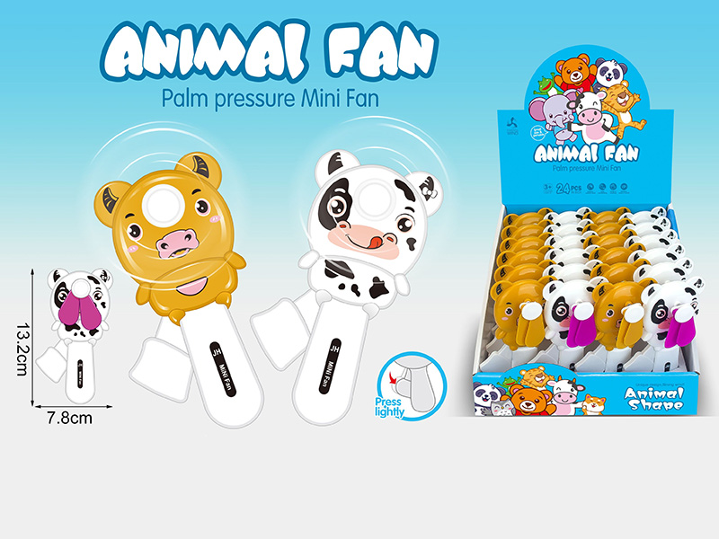 Animals Hand Pressure Fan 24pcs