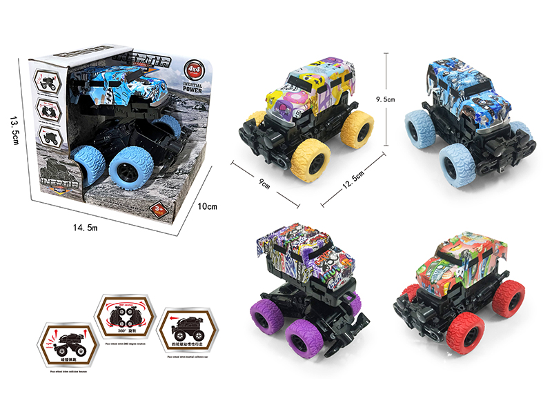 Friction Crash Deformation Wrangler Off-Road Vehicle