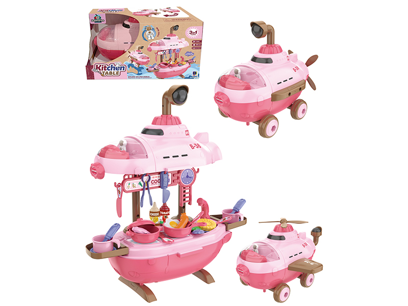 3 In 1 Aircraft Submarine Kitchen