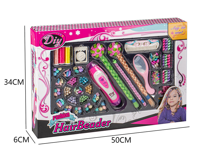 Girls Fashion Beauty Toy DIY Hair Beader