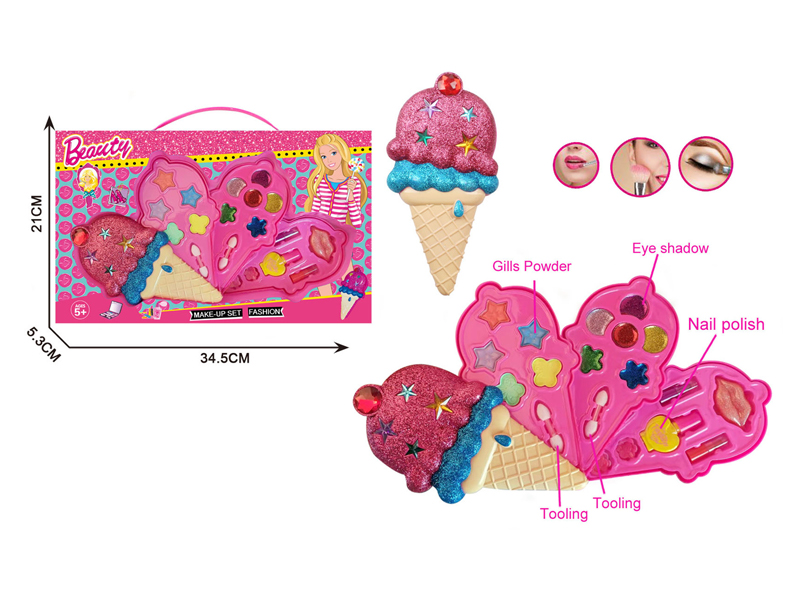 Three Layer Fashion Doll Ice Cream Cosmetics