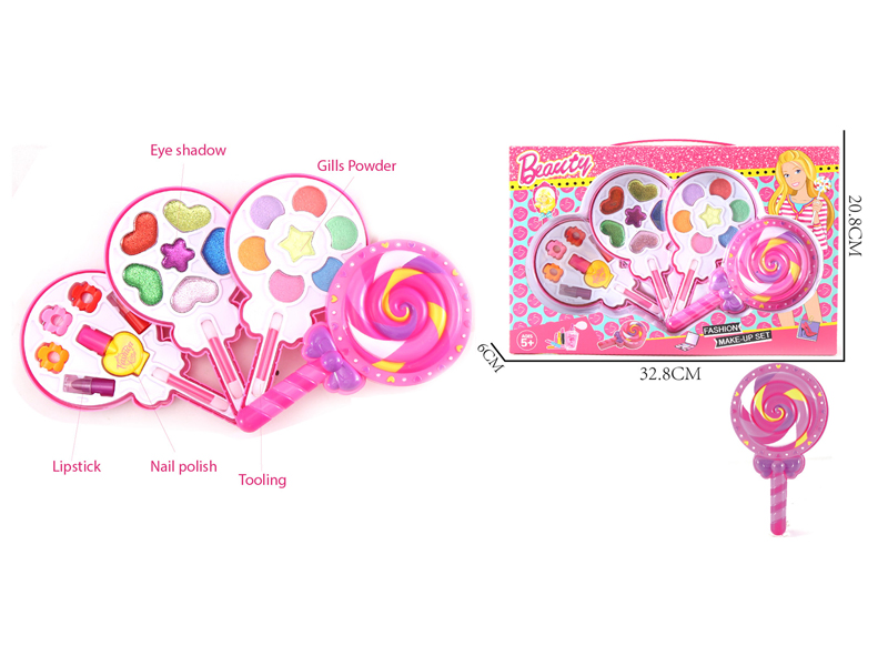 Three Layer Fashionable Doll Lollipop Cosmetics