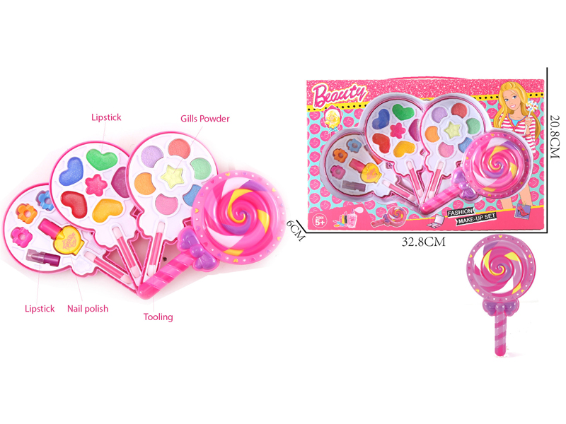 Three Layer Fashionable Doll Lollipop Cosmetics