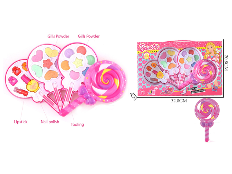 Three Layer Fashionable Doll Lollipop Cosmetics