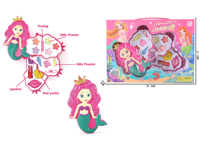 Three Layer Mermaid Cosmetics Set