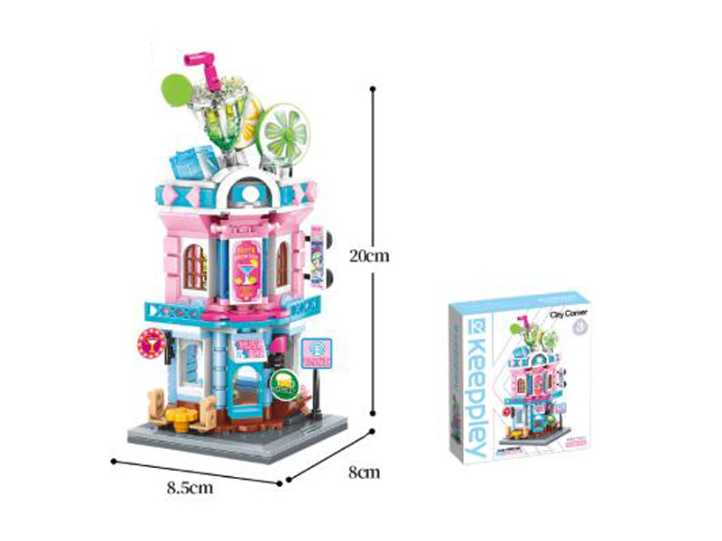 324Pcs Colorful Street View Building Blocks