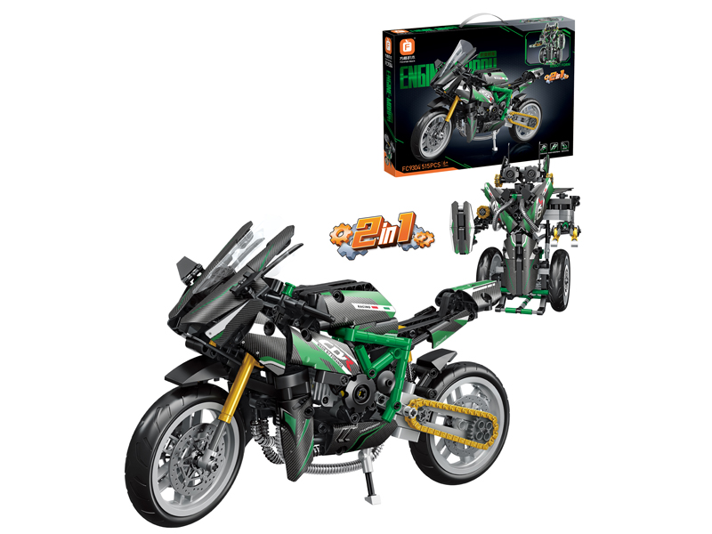 1: 8 Kawasaki Motorcycle Building Blocks 515Pcs