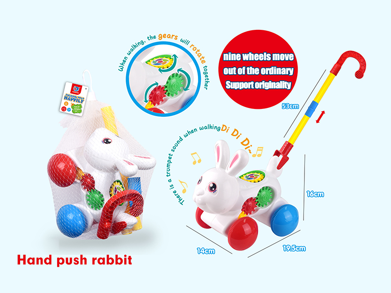 Hand Push Rabbit Toy