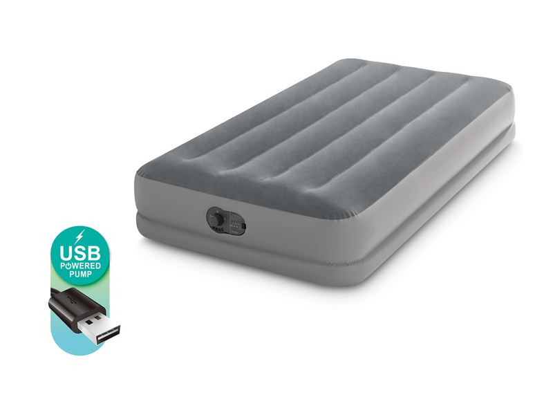 99Cm Grey Inflatable Single Line Pull Air Bed