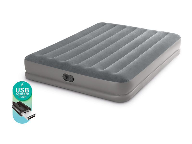152Cm Grey Inflatable Double Line Pull Air Bed