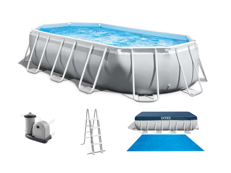 Oval Pipe Rack Swimming Pool Set