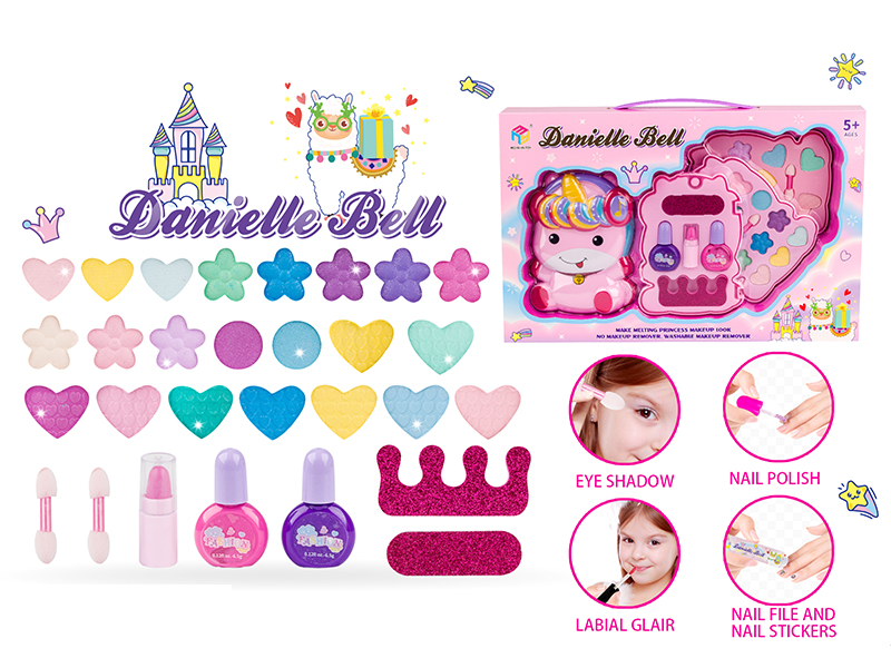 Unicorn Shape Three-Layer Make Up Box