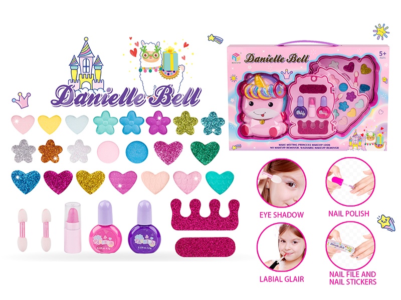 Unicorn Shape Three-Layer Make Up Box