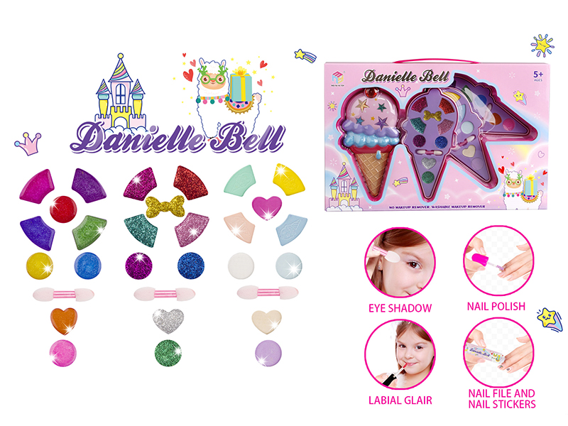 Ice Cream Shape Three-Layer Make Up Box