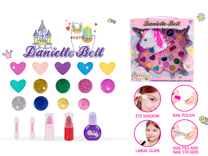 Unicorn Shape Three-Layer Make Up Box