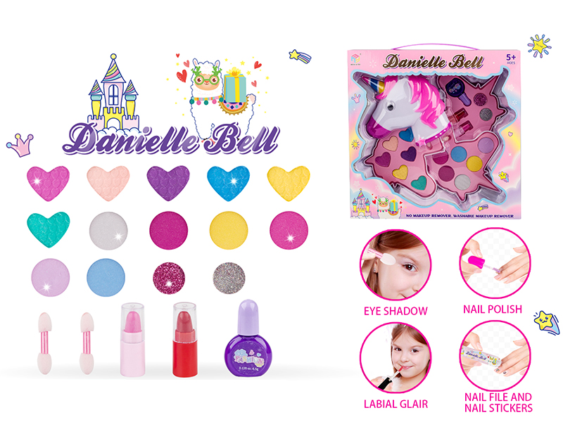 Unicorn Shape Three-Layer Make Up Box