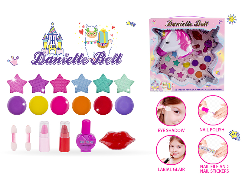 Unicorn Shape Three-Layer Make Up Box