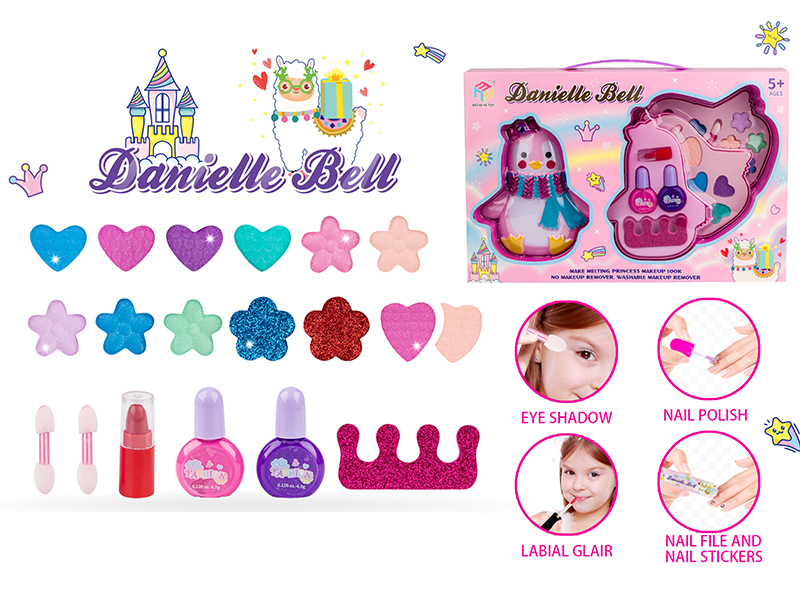 Penguin Shape Three-Layer Make Up Box