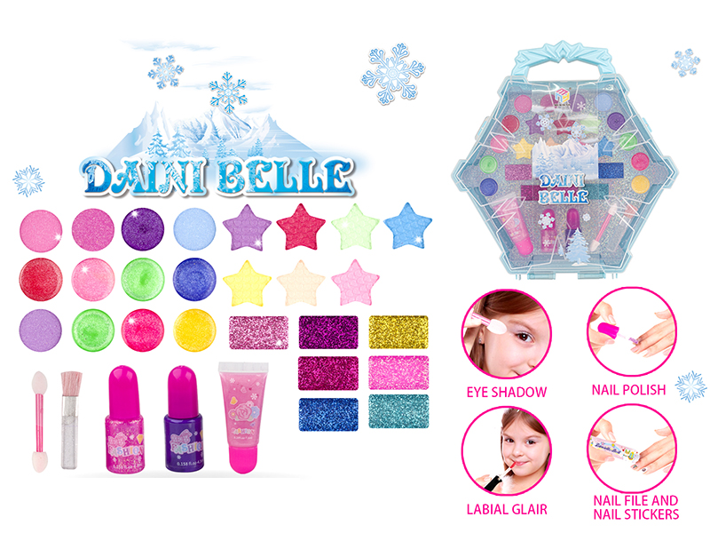 Blue Makeup Box Set(Snowflake Shape Box)