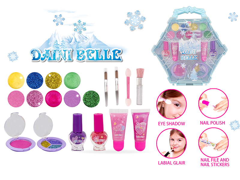 Blue Makeup Box Set(Snowflake Shape Box)