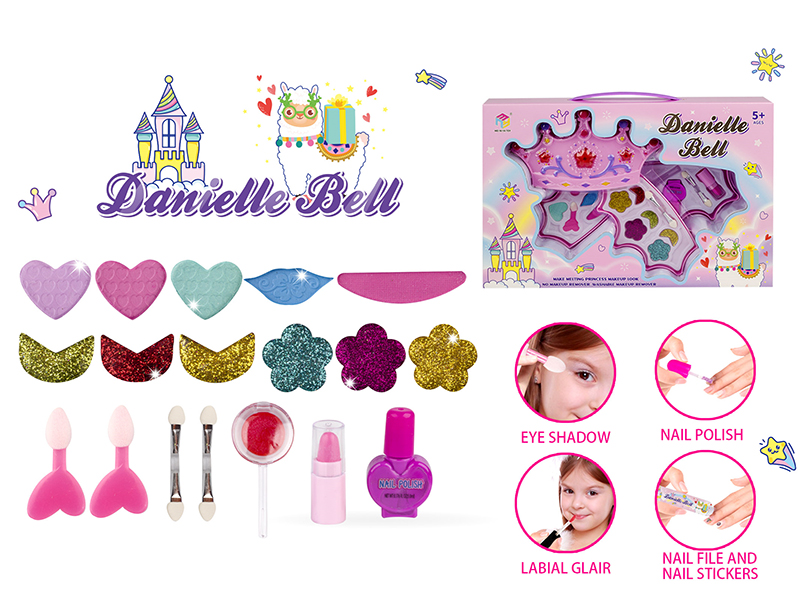 Crown Shape Three-Layer Make Up Box