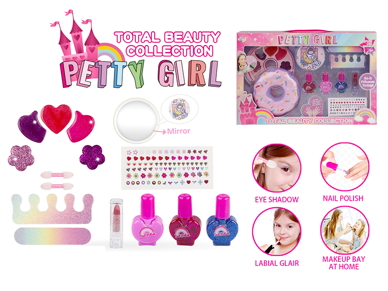 Doughnut Make Up Box Manicure Set