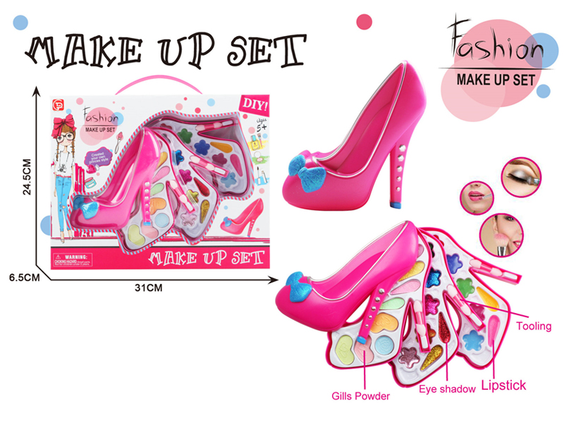 Three Layer Crystal Shoe Cosmetic Box Set