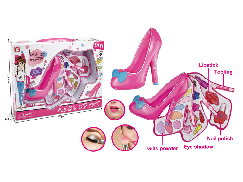 Three Layer Crystal Shoe Cosmetic Box Set