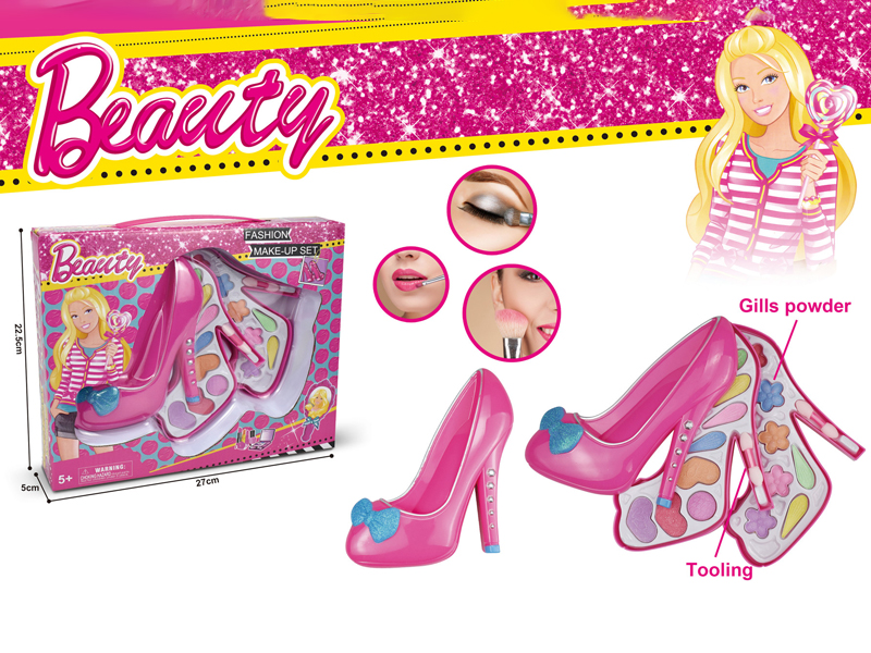 Second Layer Fashion Doll Crystal Shoe Cosmetic Box Set